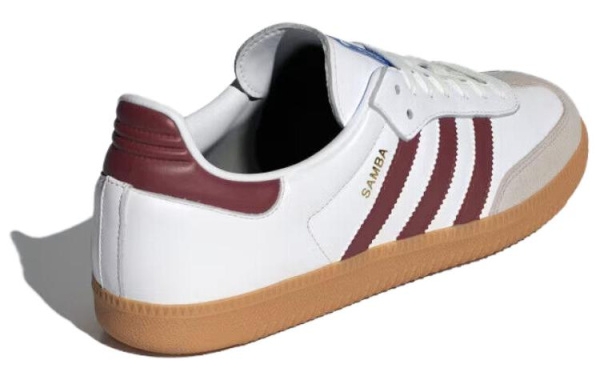 Adidas Originals SAMBA OG Немецкие армейские кроссовки Низкие Белые и красные Унисекс