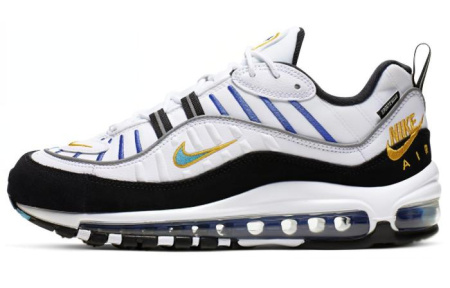Nike Air Max 98 Low Топ Air Cushion Повседневные Беговые Кроссовки Женские Черно-Белые