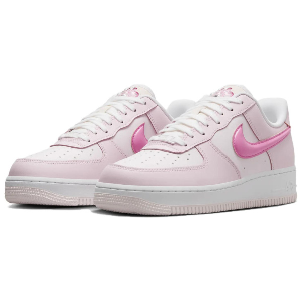 Nike Air FORCE 1 Кроссовки для скейтбординга Низкие Топ Жемчужно-розовый/Белый/Розовая Пена/Озорный Розовый Женские