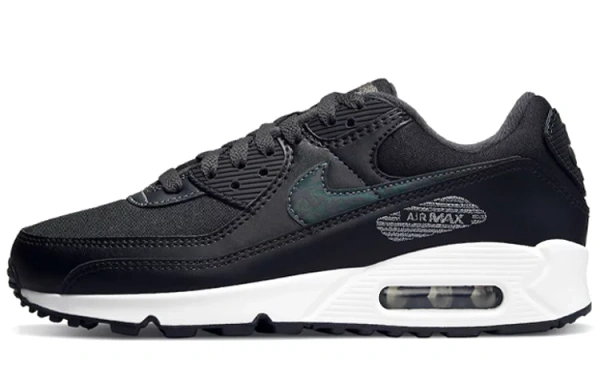 Nike Air Max 90 Black Metallic Silver Women's