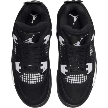 Jordan Air Джордан 4 Детские баскетбольные кроссовки MID Топ Черный Унисекс