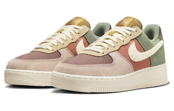 Nike Air FORCE 1 Кроссовки для скейтбординга Низкие Кроссовки Красный зеленый Женские