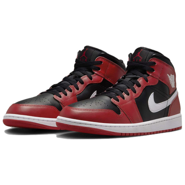 Jordan Air Jordan 1 Винтажные баскетбольные кроссовки MID Топ Красный черный Мужские