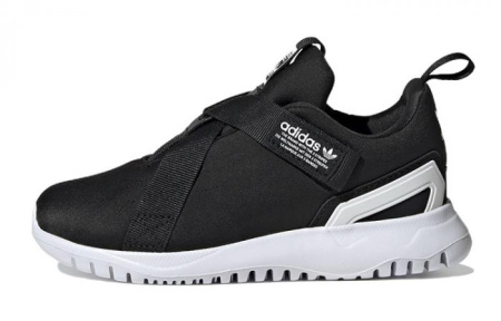Adidas Originals Flex Collection 2.0 Anti-Slip And Wear-Resistant Lightweight Sports Casual Shoes Black White Kids'