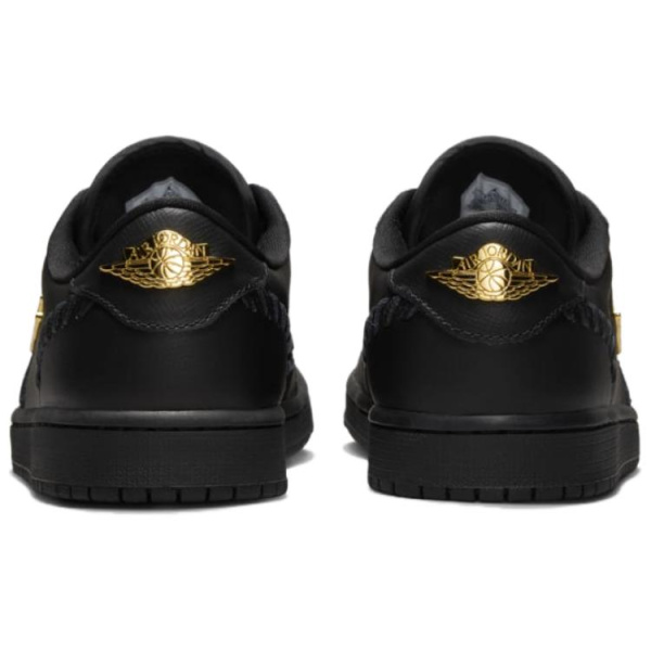 Jordan Air Jordan 1 Винтажные баскетбольные кроссовки Low Топ Черный/золотой Женские