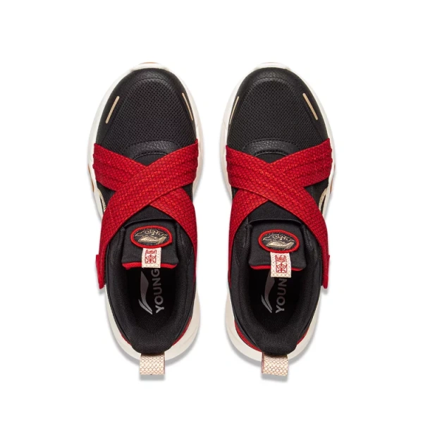 LINING YOUNG Low-Top Kids Lifestyle Shoes Black Red Kids'