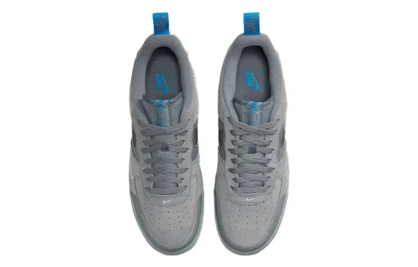 Nike Air Force 1 Low Cut Out Swoosh Grey