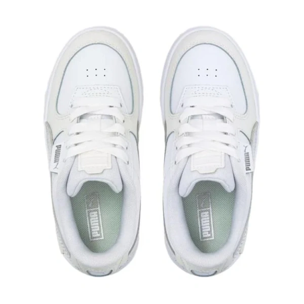 PUMA Cali Series Durable Breathable Low Top Skateboard Shoes White Gray Kids'