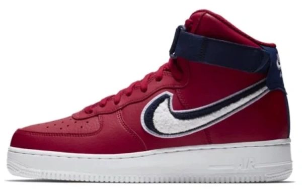 Nike Air Force 1 High 3D Chenille Swoosh Red White Blue