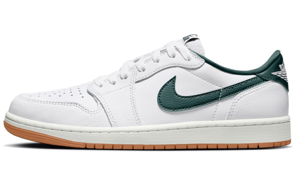 Jordan Air Jordan 1 Винтажные баскетбольные кроссовки Low Top Бело-зеленые Женские