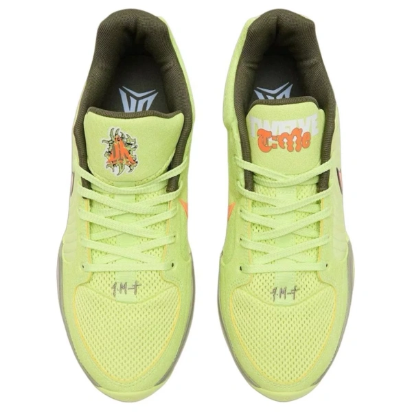 Nike Ja 2 Anti Slip Wear Resistant Low Top Basketball Shoes Unisex Yellow Orange Green