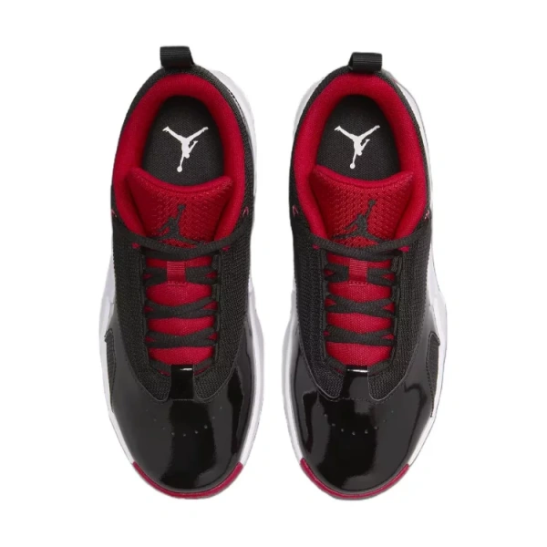 Jordan Max Aura 6 Anti Slip Wear Resistant Kids Lifestyle Shoes Black White Red Teenagers