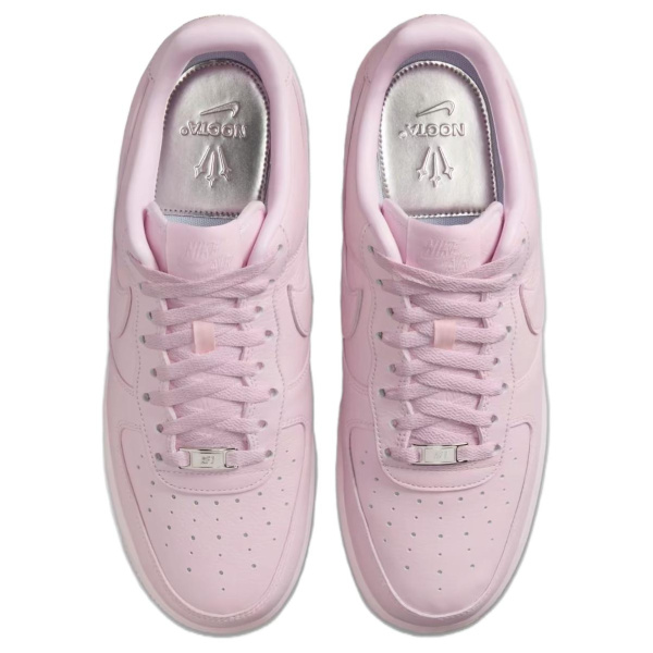 Nike Air FORCE 1 Кроссовки для скейтбординга Низкие Топы Розовые Серебряные Унисекс