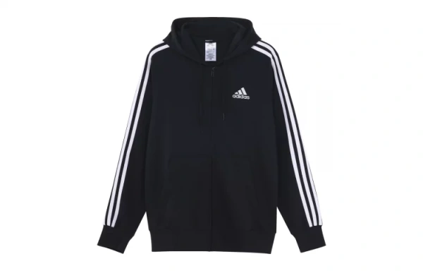 Adidas Free Shipping With AdiClub Essentials French Terry 3 Stripes Full Zip Hoodie