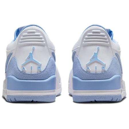 Джордан Legacy 312 противоскользящий устойчивый к истиранию низкий топ винтажные баскетбольные кроссовки женские белый синий