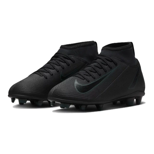 Nike Mercurial Superfly 10 Anti Slip Wear Resistant High Top Kids' Soccer Shoes Black Kids'