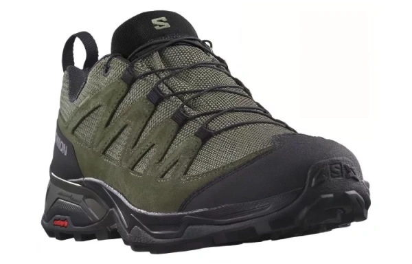 SALOMON X Ward LEATHER GORE-TEX Low-Top Outdoor Shoes Men's Green