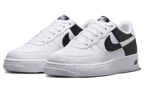 Nike Air Force 1 NEXT NATURE Anti Slip Wear Resistant Low Top Skateboard Shoes White Black Kids'