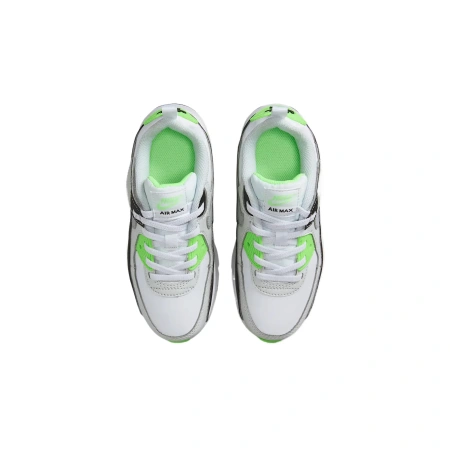 Nike Air Max 90 EasyOn Детская обувь Низкие кеды Белый/Фотонно-серый/Взрывно-зеленый/Желтый/Светло-дымчатый серый Kids
