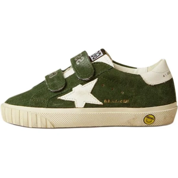 Golden Goose Old School Low Top Kids' Skateboarding Shoes Olive Green Kids'