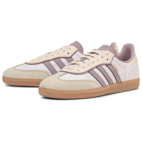 Adidas Originals SAMBA OG Немецкие армейские кроссовки Низкие Бежево-фиолетовые Унисекс