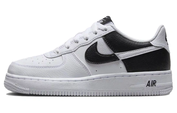 Nike Air Force 1 NEXT NATURE Anti Slip Wear Resistant Low Top Skateboard Shoes White Black Kids'