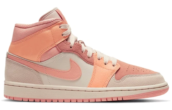 JORDAN 1 Mid Apricot Orange Women's