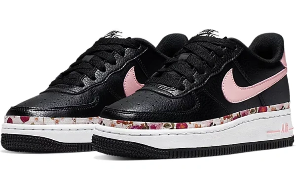 Nike Air Force 1 Low Vintage Floral Black Pink GS