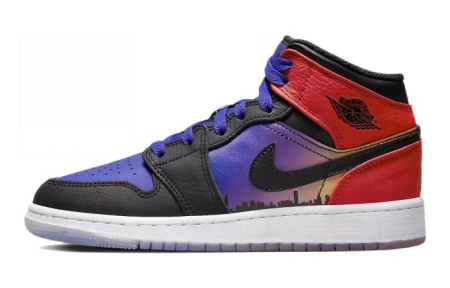 Jordan Air Jordan 1 Детские баскетбольные кроссовки MID Топ Унисекс
