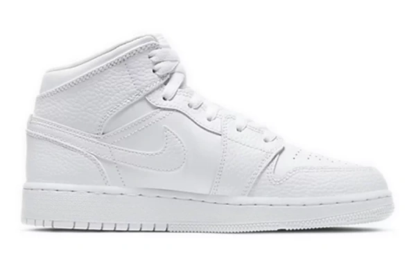 Jordan 1 Mid GS Triple White