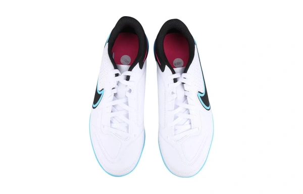Nike Slip Resistant Cushioning Abrasion Resistant Low Top Kids' Soccer Shoes Blue White Kids'