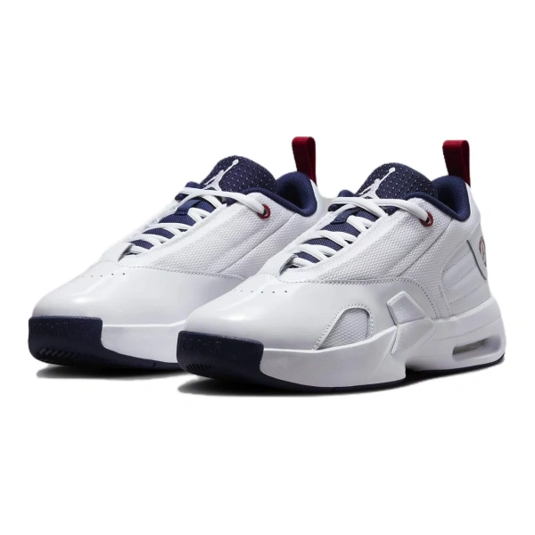 Jordan Max Aura 6 Anti Slip Wear Resistant Kids Lifestyle Shoes White Blue Teenagers