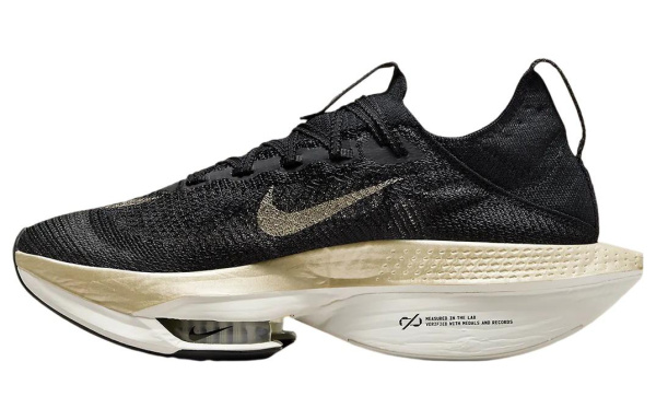 Nike Air Zoom Alphafly Next% 2 Беговые кроссовки Низкие Черный/золотой Мужские