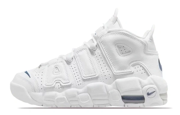 Nike Air More Uptempo White Midnight Navy GS