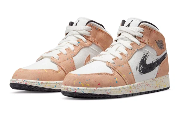 Jordan 1 Mid SE Brushstroke GS