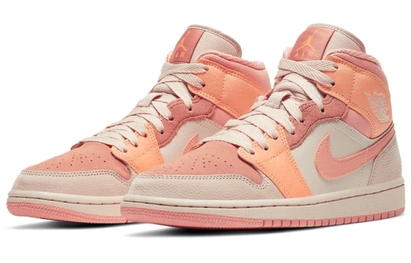 JORDAN 1 Mid Apricot Orange Women's
