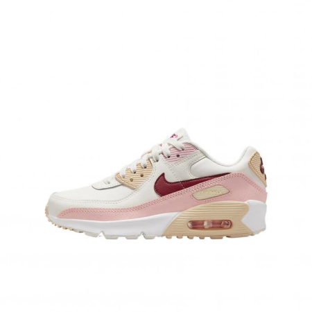 Nike Air Max 90 Low Top Kids Lifestyle Shoes Pink Teenagers
